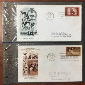 lot 75 image: (2) 1948 First Day Issue Stamps