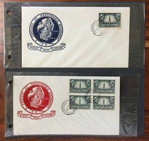 lot 81 image: (2) 1948 First Day Issue Stamps