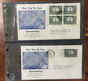 lot 83 image: (2) 1948 First Day Issue Stamps