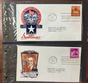 lot 84 image: (2) 1948 First Day Issue Stamps