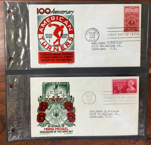 lot 85 image: (2) 1948 First Day Issue Stamps