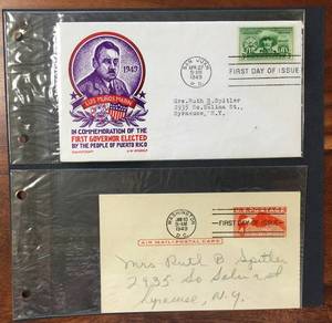 lot 88 image: (2) 1949 First Day Issue Stamps