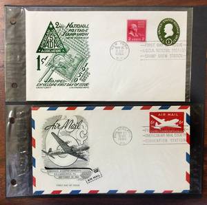 lot 102 image: (2) 1950 First Day Issue Stamps