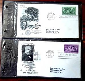 lot 109 image: (2) 1953 First Day Issue Stamps