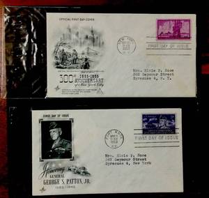 lot 112 image: (2) 1953 First Day Issue Stamps