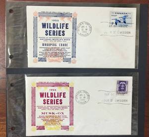 lot 121 image: (2) 1955 First Day Issue Stamps