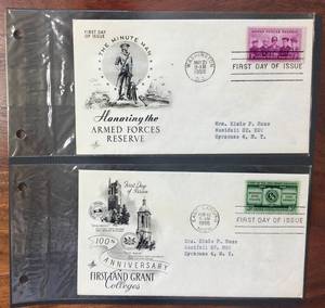 lot 122 image: (2) 1955 First Day Issue Stamps