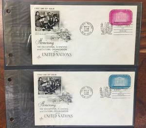 lot 123 image: (2) 1955 First Day Issue Stamps