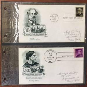 lot 126 image: (2) 1955 First Day Issue Stamps