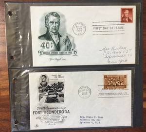 lot 127 image: (2) 1955 First Day Issue Stamps