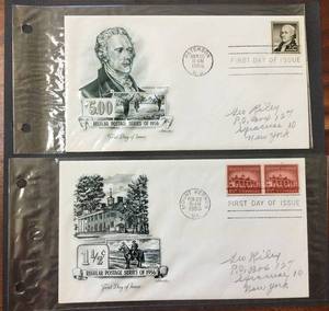 lot 129 image: (2) 1956 First Day Issue Stamps