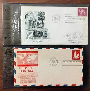 lot 135 image: (2) 1956 First Day Issue Stamps