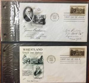 lot 136 image: (2) 1956 First Day Issue Stamps