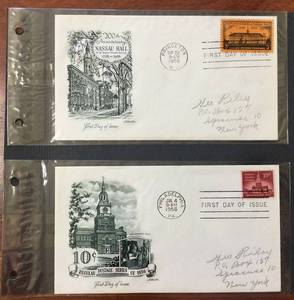 lot 137 image: (2) 1956 First Day Issue Stamps