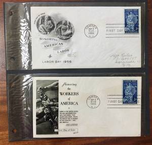 lot 138 image: (2) 1956 First Day Issue Stamps