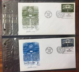 lot 139 image: (2) 1956 First Day Issue Stamps