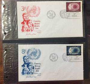 lot 142 image: (2) 1956 First Day Issue Stamps