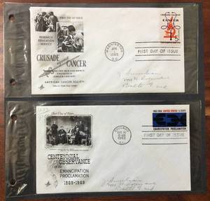 lot 148 image: (1) 1963 & (1) 1965 First Day Issue Stamps