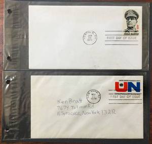 lot 155 image: (1) 1970 & (1) 1971 First Day Issue Stamps