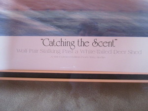 Terry Redlin Catching The Scent Signed & Numbered  #7252400 1988 Image Size 16 14x28 Frame Size 28x39
