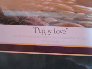 Terry Redlin Puppy Love Signed & Numbered  #2013500 (2002) Image Size 18 12x32 Frame Size 32x45