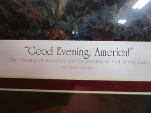 Terry Redlin Good Evening America Signed & Numbered  #5649500 (2001) Image Size 18 12x32 Frame Size 31x45