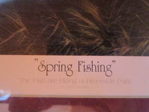 Terry Redlin Spring Fishing Signed & Numbered  #93409500 (1994) Image Size 18 12x32 Frame Size 32x45