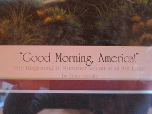 Terry Redlin Good Morning America Signed & Numbered  #4989500 (2001) Image Size 18 12x32 Frame Size 30x43