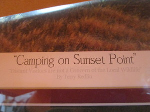Terry Redlin Camping On Sunset Point Signed & Numbered  #7425000 (2003) Image Size 18 12x32 Frame Size 32x45
