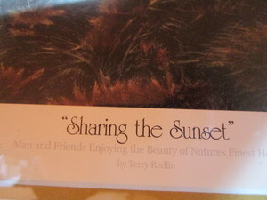 Terry Redlin Sharing The Sunset Signed & Numbered  #11902500 (2002) Image Size 18 12x32 Frame Size 29x42