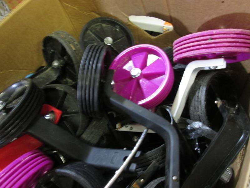 Box Full of Assorted Training Wheel...