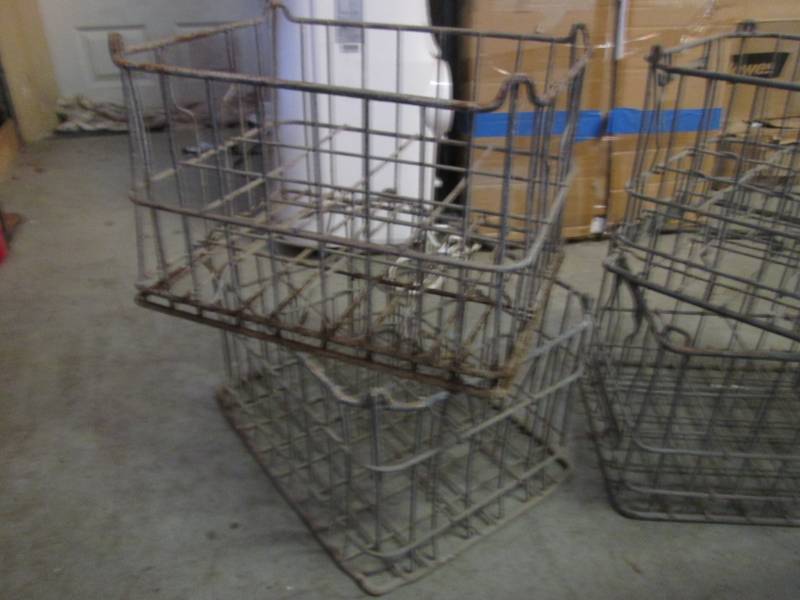 Lot of 4 Vintage Metal Milk Bottle ...