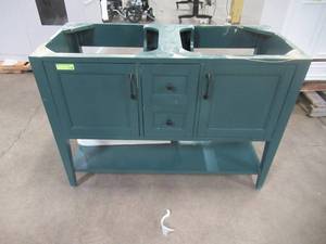 lot 13 image: Home Decorators Collection Sherway 49 in. W x 22 in. D Bath Vanity in Antigua Green 19061-VS49-AG
