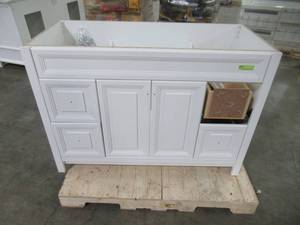 lot 24 image: Home Decorators Collection Brinkhill 48 in. W x 21.65 in. D x 34.25 in. H Bath Vanity Cabinet Only in White BH48-WH