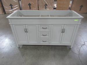 lot 28 image: Foremost Ashburn 60 in. W x 21.75 in. D Vanity Cabinet in Grey ASGRA6021D
