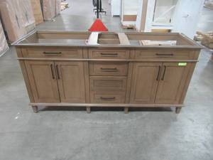 lot 33 image: Sonoma 72 in. W x 22 in. D Bath Vanity in Almond Latte Sonoma 72AL
