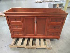lot 41 image: Foremost Naples 61 in. W x 22 in. D Bath Vanity in Warm Cinnamon NACASESC6122D1