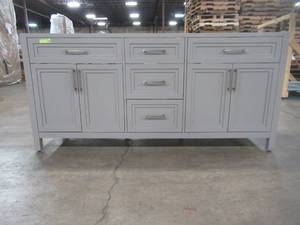 lot 47 image: Home Decorators Collection Mayfield 72 in. W x 22 in. D Vanity in American Gray Mayfield 72AG