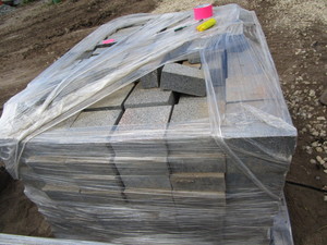 lot 83 image: Granite pavers, mostly 6x6x2.5, ...