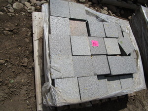 lot 88 image: Granite pavers, mostly 6x6x2.5, ...