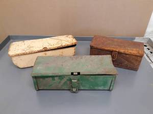 lot 50 image: Fordson Steel Tractor Toolbox  2 Tractor Toolboxes