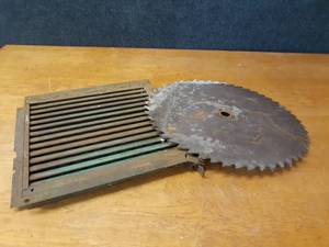 lot 159 image: Tractor Radiator Shutter And Large Saw Blade