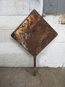 lot 65 image: X Marks the Spot Motorcycle Safety Road Side Sign