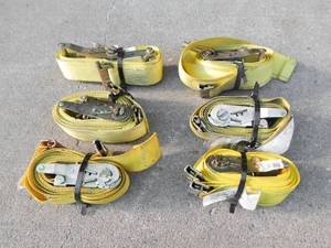 lot 23 image: Set of 6 Assorted E-Track Ratchet Straps