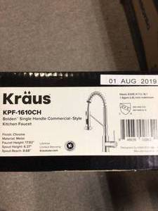18 in. Commercial Style Pull-Down Kitchen Faucet in Chrome MODEL KPF-1610CH