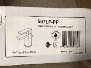 MODERN Single Handle Project-Pack Bathroom Faucet MODEL# 567LF-PP