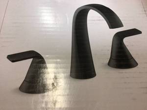 Cursiva 8 in. Widespread 2-Handle Bathroom Faucet in Matte Black by KOHLER