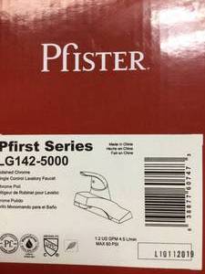 Pfirst Series Single Control Bathroom Faucet Polished Chrome Model LG142-5000