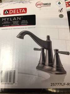 MYLAN Two Handle Centerset Bathroom Faucet MODEL# 25777LF-RB
