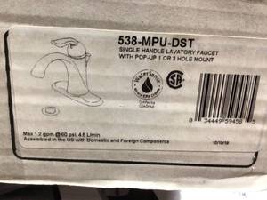 LAHARA� Single Handle Bathroom Faucet MODEL# 538-MPU-DST